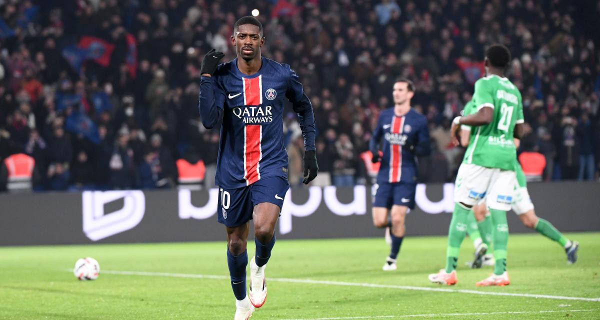 Ligue 1 : Le PSG s'impose face à Saint-Étienne grâce à un Dembélé étincelant